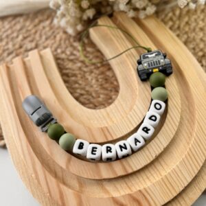 Silicone Pacifier Clip Holder, Teething Relief –  Jeep Theme