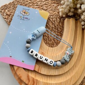 Silicone Pacifier Clip Holder, Teething Relief – Donkey Theme